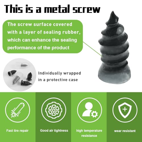 EIGTWEN 120ml Tire Repair Glue, 20pcs Tire Repair Rubber Nails for Sidewall Bonding or Air Leakage of Tires, for Car, Motorcycle, Tractor, Truck, All Terrain Vehicle Tire Nail Repair Kit Glue - Image 4
