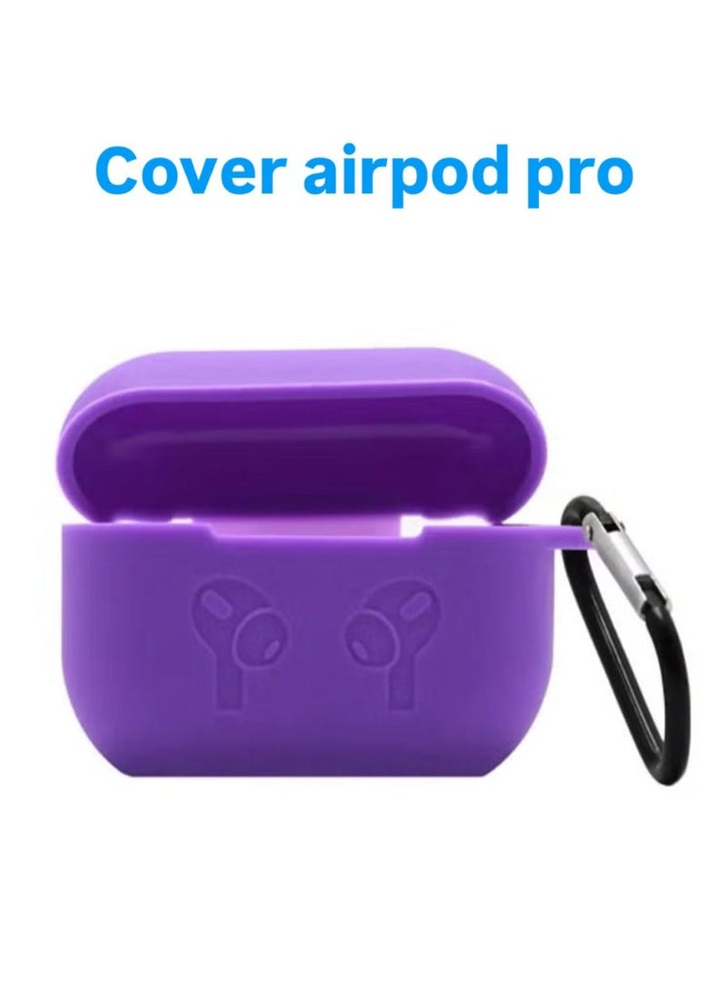 غطاء حماية لسماعات ابل ايربودز برو، ايربودز برو 2 بنفسجي فاتح - Image 1