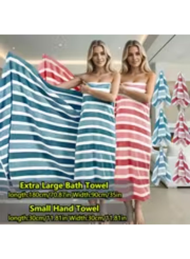 إيروريكس طقم 4 مناشف حمام كبيرة 140×70 سم – مناشف مايكروفايبر سريعة الجفاف وناعمة وعالية الامتصاص بعدة ألوان - Image 3