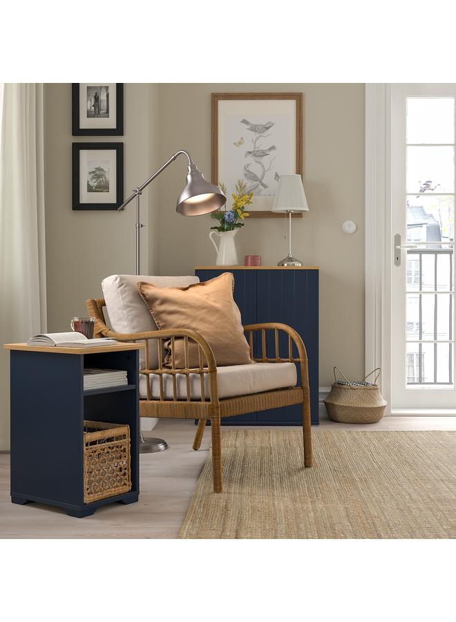 erorex Side Table, Black-Blue, 40X32 Cm - Image 3