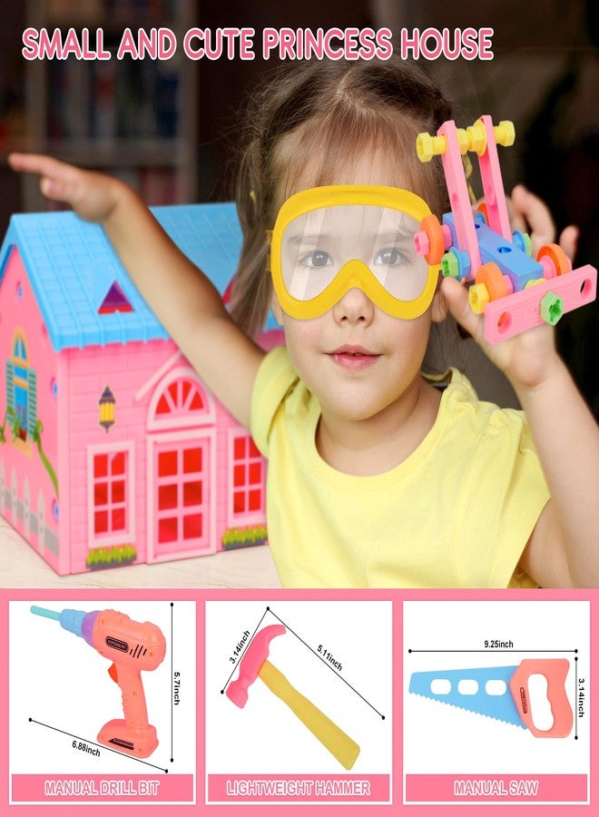 EP EXERCISE N PLAY Toddler Girl Toys STEM Toys for Kids Toy,Kids Tool Set with Play Drill and Tool Box,Pink House,Protective Goggles for 3 4 5 6 7 Years Old Toddlers Kid - Image 2