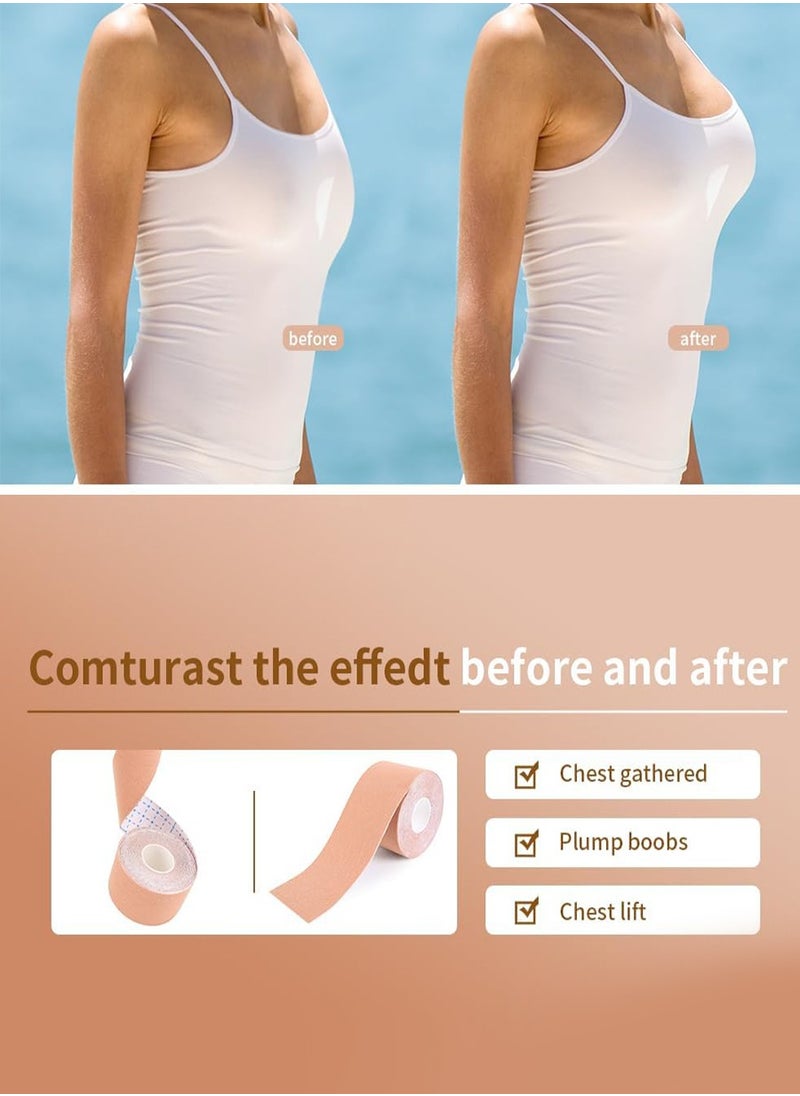 Generic - 5CM *5 M Bra Tape, Breathable Sports Sling, Waterproof and Sweatproof Body Sling, Elevating Sports Sling, Reusable Adhesive Bra, Adhesive Invisible Bra - Image 1