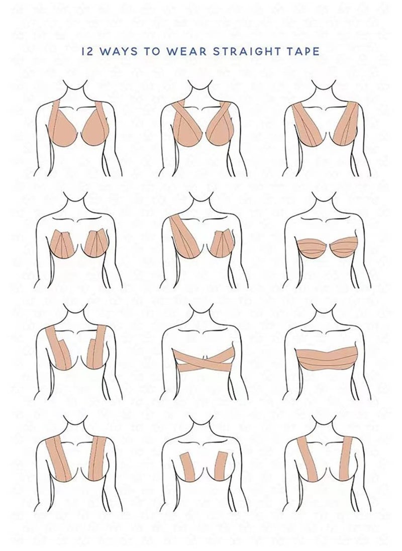 Generic - 5CM *5 M Bra Tape, Breathable Sports Sling, Waterproof and Sweatproof Body Sling, Elevating Sports Sling, Reusable Adhesive Bra, Adhesive Invisible Bra - Image 1