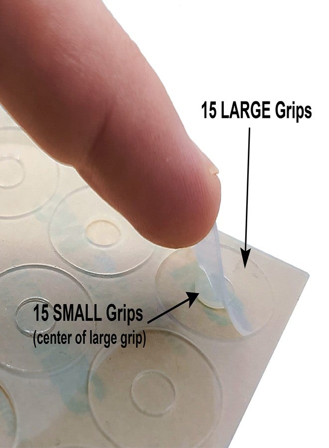Ultima Sure Grips by Ultima - Non-Slip Ruler Grip Rings with 3M Adhesive Backing - Designed for Quilting & Patchworking - Works on Any Ruler - 30 Rings, 15 Large & 15 Small - Image 4