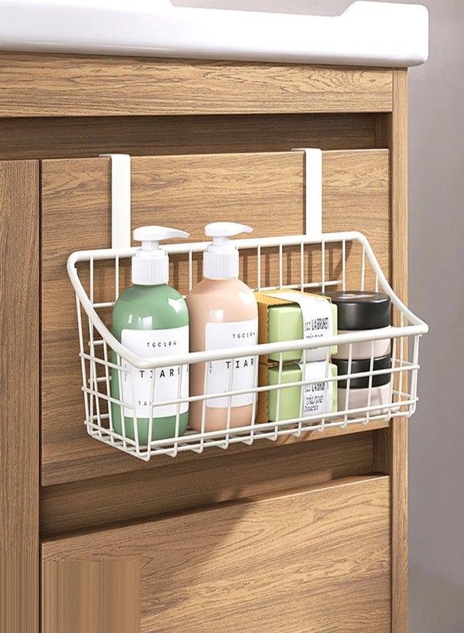 LeleCAT Basket with hook Grid Storage Basket, Hang it behind a door or on a railing, Over the Cabinet Door, Small, BLack,2 Pack - Image 5