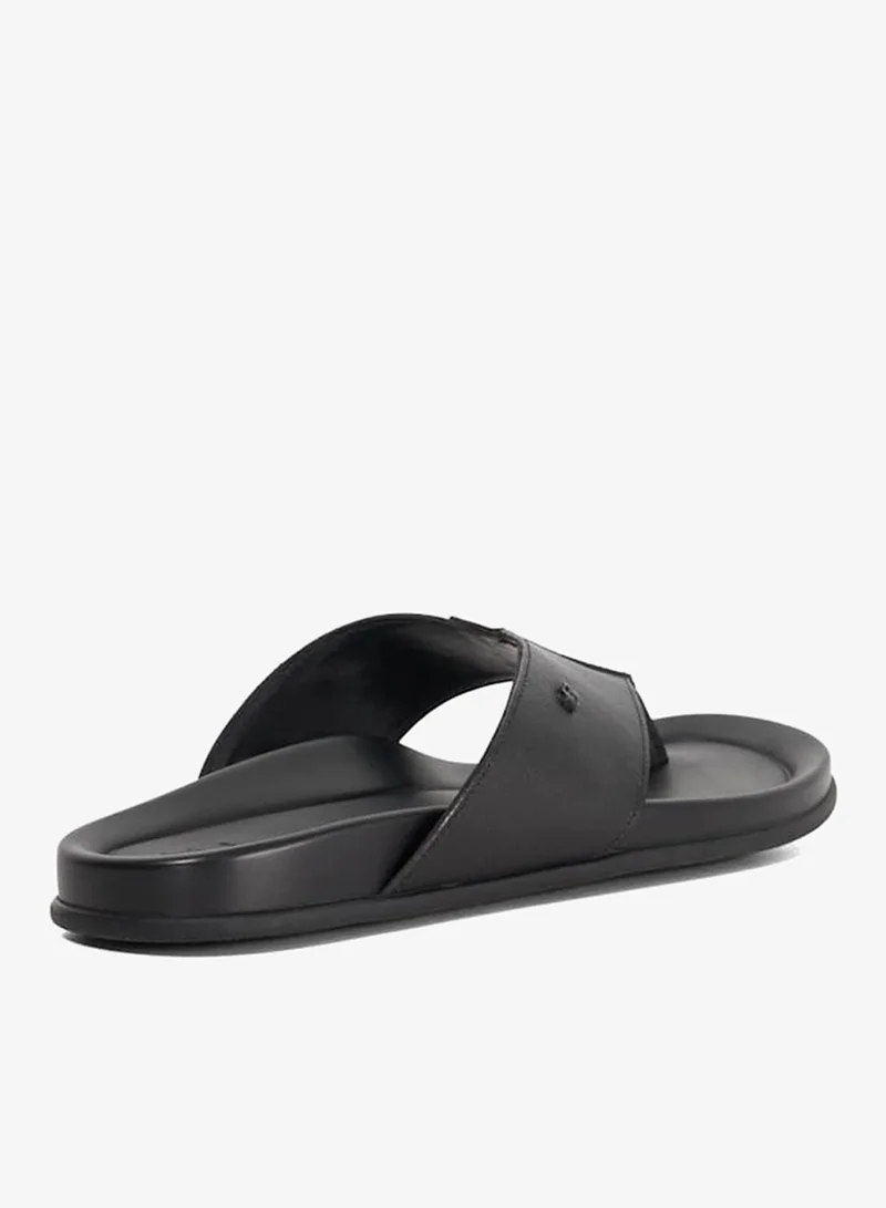 Dune London Black ITTLI Textured Casual Sandals for Men | Best Price UAE