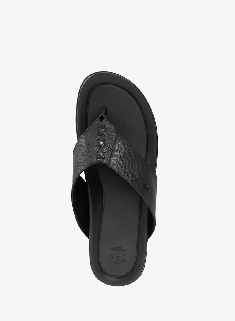 Dune London Black ITTLI Textured Casual Sandals for Men | Best Price UAE