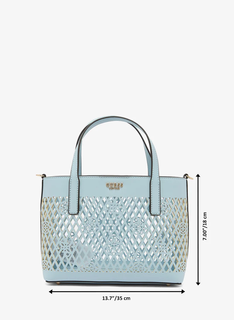 Guess AQUA Letty 2 In 1 Mini Tote Bag for Women | Best Price UAE