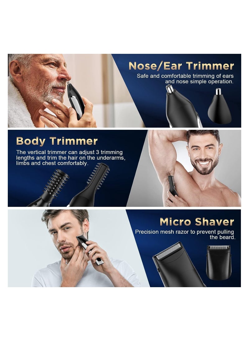 RATSAW - Beard Trimmer For Men All In One Mens Beard Grooming Kit IPX7 Washable Hair Clippers For Beard Face Nose Trimmer Shaver Electric Razor - Image 1