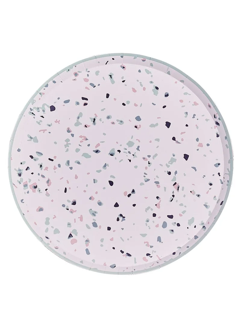 Ginger Ray Terrazzo Print Paper Plates