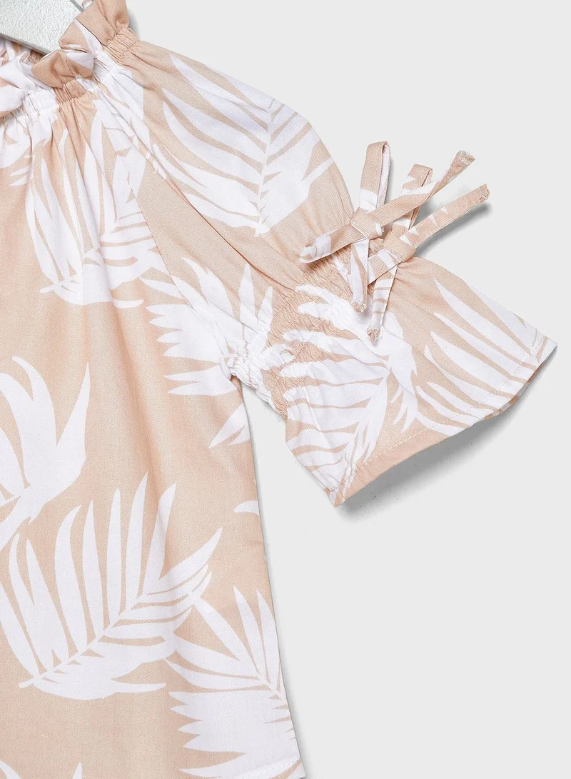 Reserved Kids Leaf Print Top