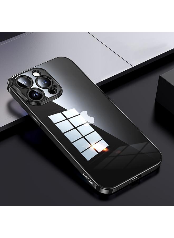 Case For iPhone 15 Pro Shine Through Series Plating TPU Transparent Phone Case