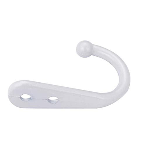 bnafes 20 Pcs Wall Mounted Hook Robe Hooks Single Coat Hanger and 40 Pieces Screws - Image 3