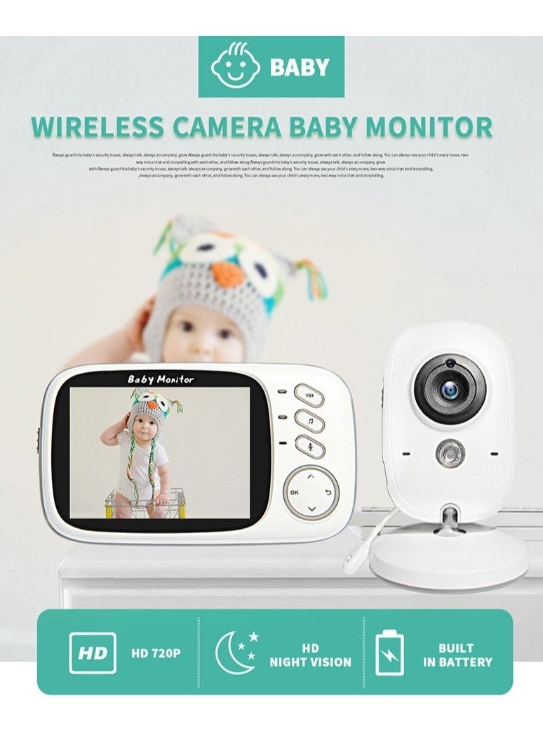 Gonice Babies Video Monitor, Wireless Video Color Baby Monito, 2-Way Audio Talk, Temperature Sensor, Power Saving Mode and Lullabies - Image 4
