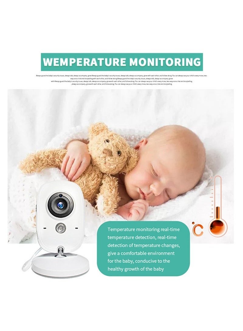 Gonice Babies Video Monitor, Wireless Video Color Baby Monito, 2-Way Audio Talk, Temperature Sensor, Power Saving Mode and Lullabies - Image 5