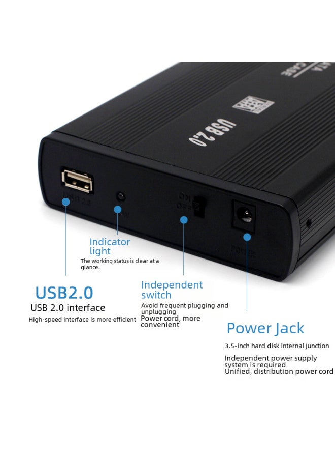 Generic - 3.5 Inch Mobile Hard Disk Box USB2.0/3.0 To SATA/Parallel IDE Desktop Hard Disk Box Ide2.0.-Color:Z40-Type-C/3.1 - Image 1
