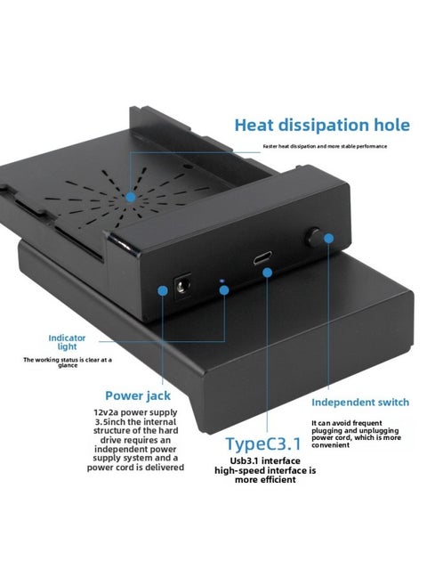 3.5 Inch Mobile Hard Disk Box USB2.0/3.0 To SATA/Parallel IDE Desktop Hard Disk Box Ide2.0.-Color:Z40-Type-C/3.1