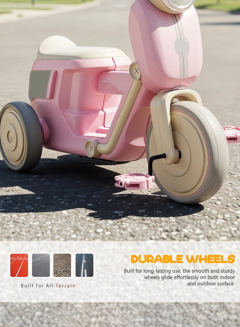BAYBEE Baby Tricycle for Kids | Toddler Tricycle with Dazzling Music and Durable Sturdy frame & 3 Wheels Safe Design Kids Trikes | Baby Cycle Kids Cycle | Easy to Assemble | Baby Tricycle for Children 1.5 to 4 Years Boy Girl Pink - Image 5