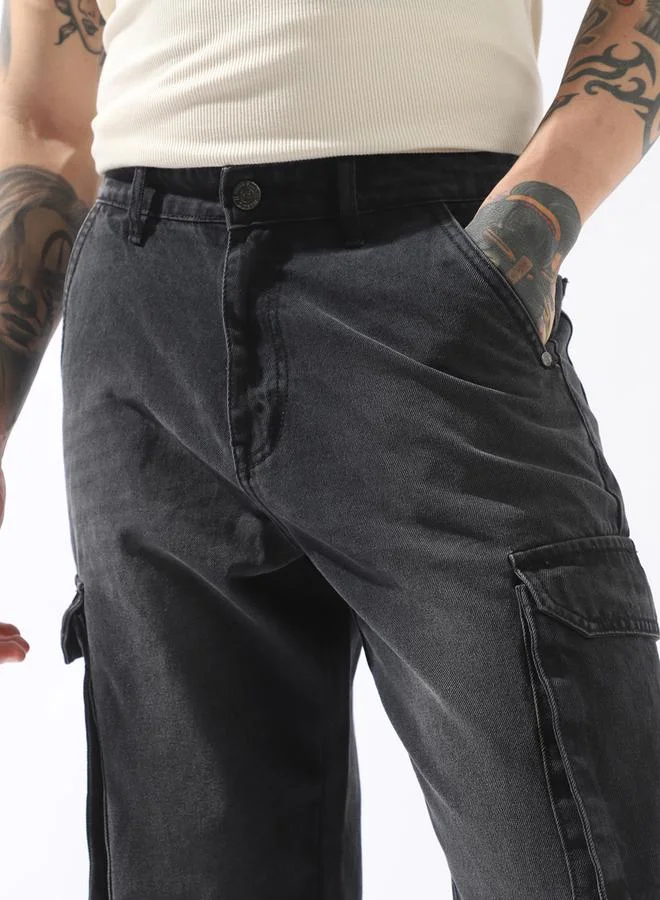 هاي ستار Black Jeans Plain Button Woven Full Mid-Rise for Men – Make every day iconic