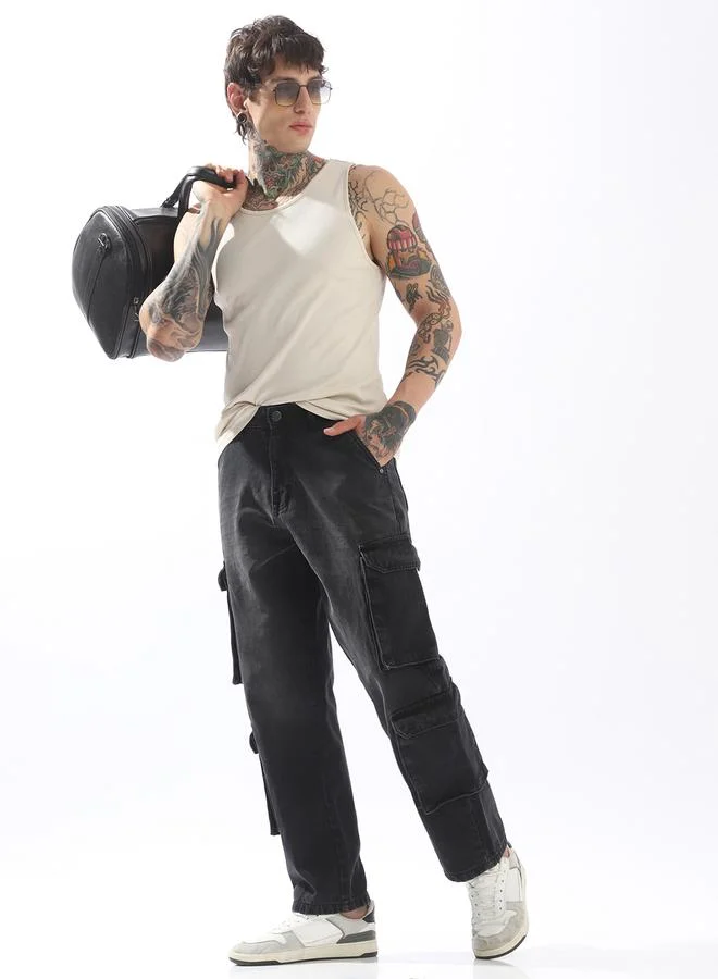 هاي ستار Black Jeans Plain Button Woven Full Mid-Rise for Men – Make every day iconic