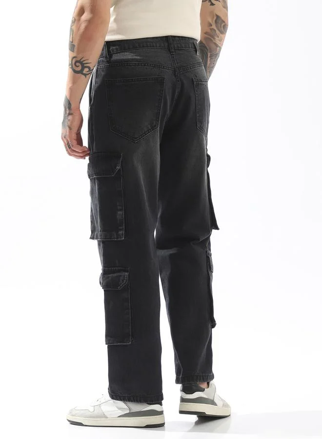 هاي ستار Black Jeans Plain Button Woven Full Mid-Rise for Men – Make every day iconic