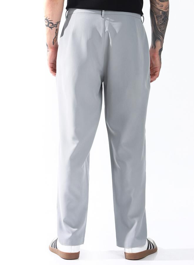 Hubberholme Men Relaxed Fit Wrinkle Free Wash Pleated Korean Pants - Image 5
