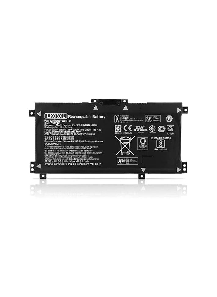 جرين تايجر بطارية بديلة جديدة (LK03XL) لجهاز HP Envy x360 Convertible 15m-bp1xx 15m-cn0xxx 15-cn0xxx 15m) - Image 1