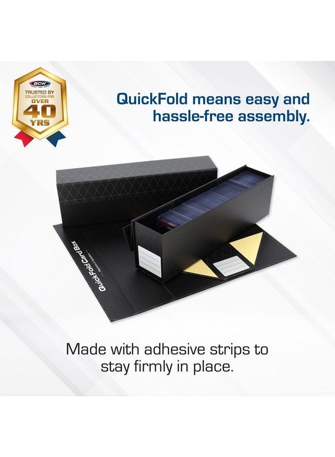 BCW QuickFold Card Boxes - Toploader Storage | Fits 850-1200 Cards Each | Magnetic Closure, Easy Assemble - 3 Pack - Image 2