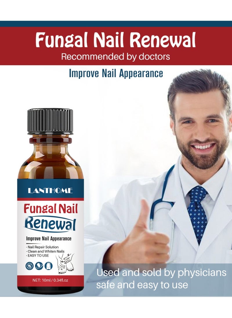 Lanthome 10ml Fungal Nail Renewal Enhanced Nail Repair Solution Gentle Care - Image 2
