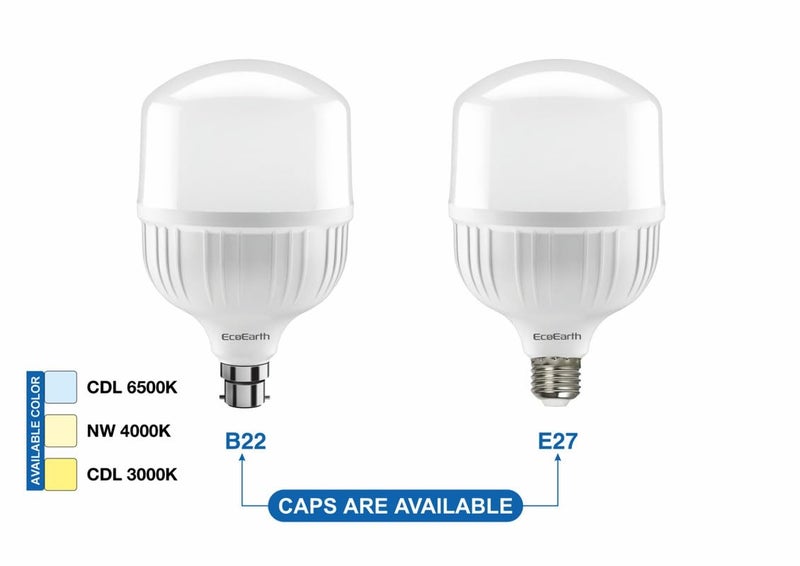 EcoEarth Dome LED High Wattage Bulb with Elegant Design | 50W | B22 | Neutral White | Pack of 1 - Image 2