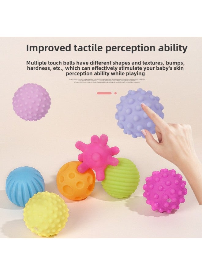 إسكدنيا Baby Soft Rubber Hand Grab Ball Tactile Perception Training Ball Grasping Toy Touch Ball Massage Ball Chew Toy-Color:Bulk Single (diamond Dark Color) - Image 3
