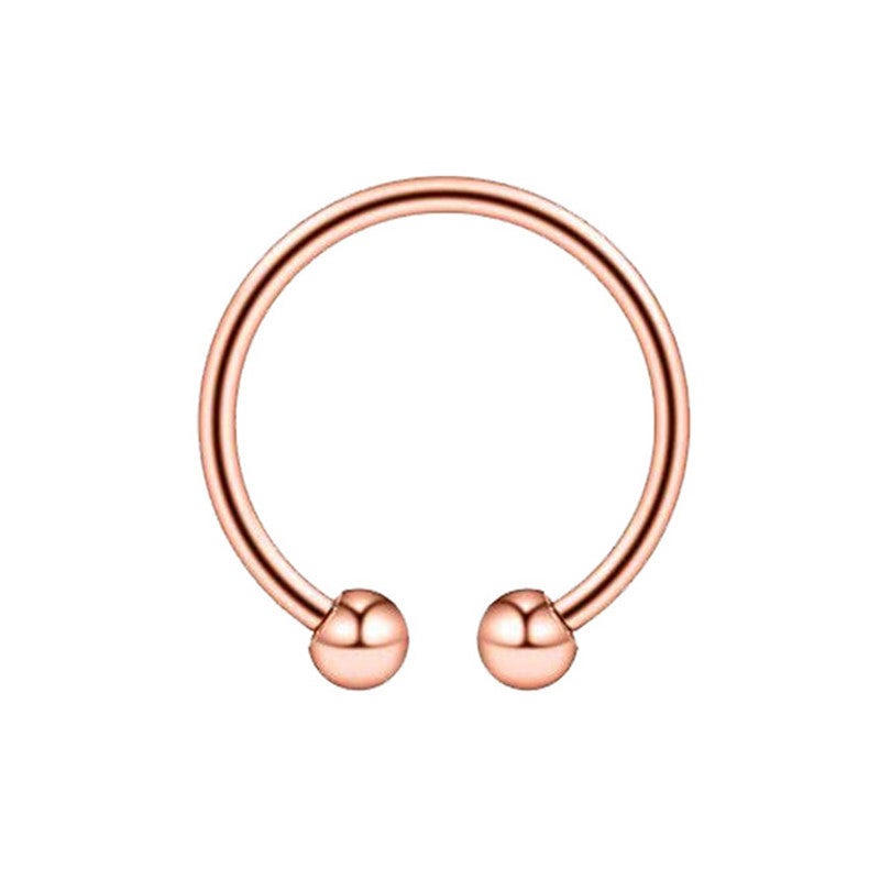 Stainless Steel Non-Piercing Nose Ring Small Thin C-Shaped Horseshoe Nose Hoop - Image 1