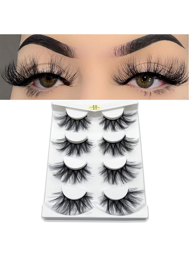 mikiwi 25Mm Lashes, Dramatic 6D Faux Mink Lashes, Fluffy Volume Eyelashes, Thick Crossed Lashes, Long Faux 25Mm Mink Lashes - Image 1