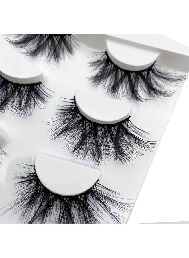 mikiwi 25Mm Lashes, Dramatic 6D Faux Mink Lashes, Fluffy Volume Eyelashes, Thick Crossed Lashes, Long Faux 25Mm Mink Lashes - Image 3