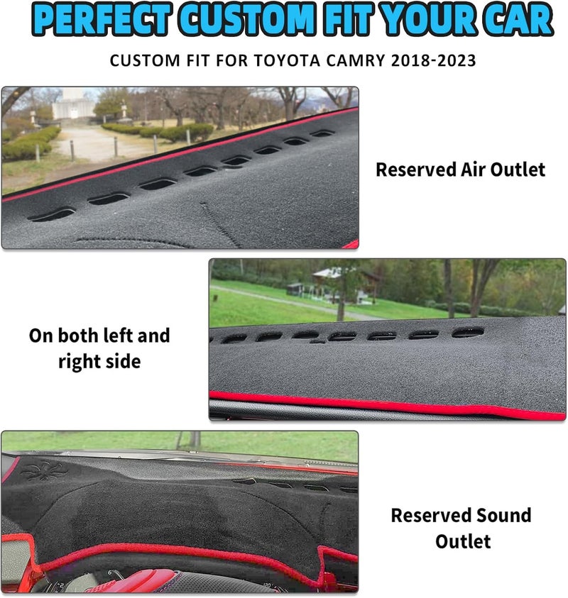POSAID Custom Fit Dash Cover for Toyota Camry 2018-2023 - Image 3