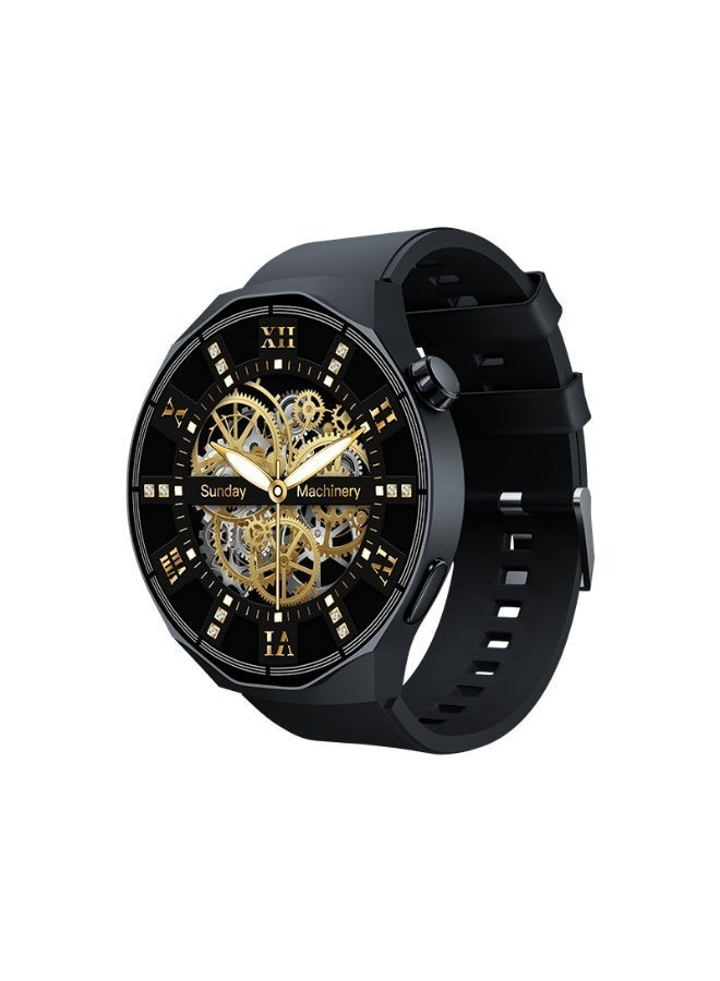 Ordinary Master Smartwatch - 1.73-inch HD screen, unisex waterproof smartwatch, compatible with iOS and Android systems, long battery life, Bluetooth calling and photography, 24-hour health monitoring, built-in 100+ sports modes, supports cycling, multi-functional, includes four free watch straps (black). - Image 1