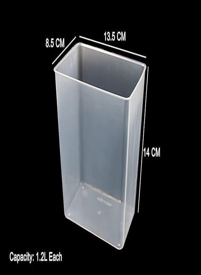 NILHARI Plastic Fridge Storage Boxes for Fruits and Vegetables/Multipurpose Containers For Storage Space-Saving/Refrigerator Side Door Organizer Bins For Fridge Kitchen Bathroom Stationery (6) - Image 5
