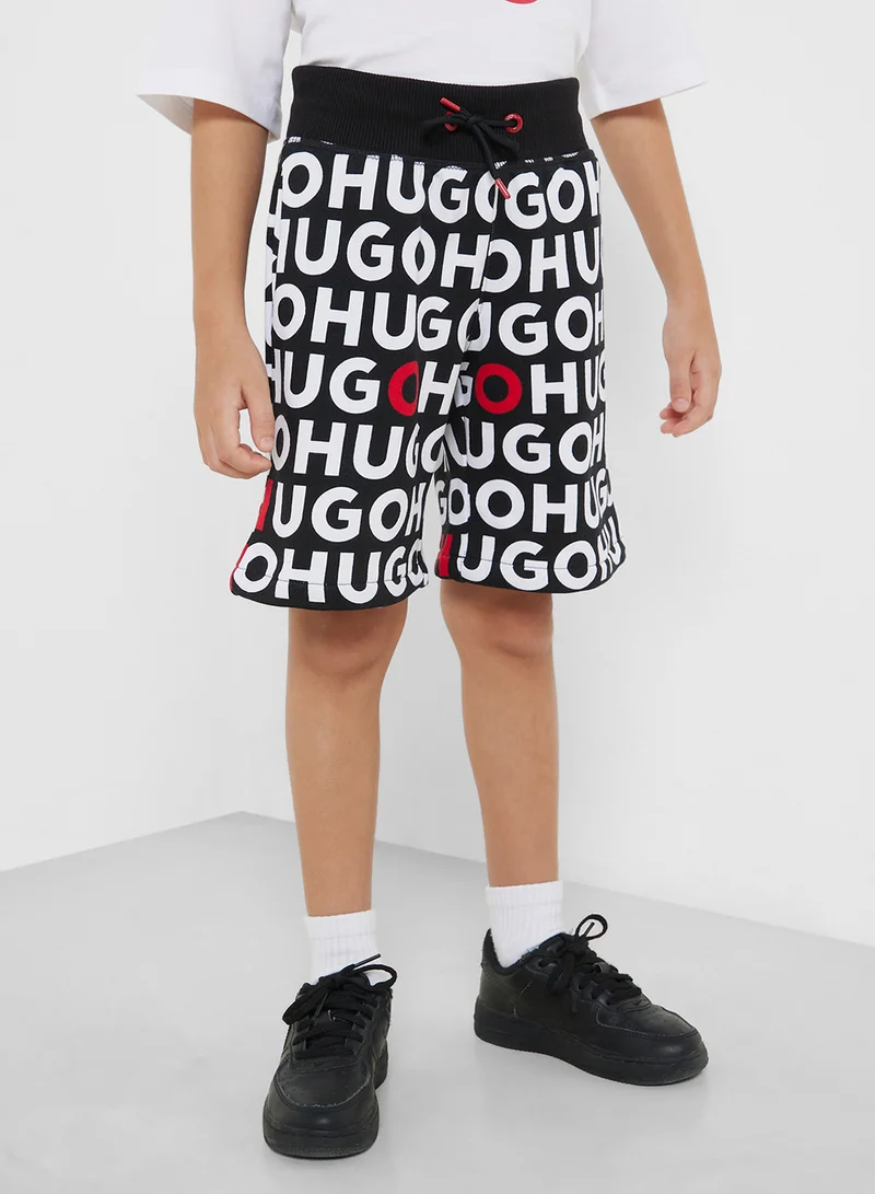 HUGO Kids Logo Aop Shorts