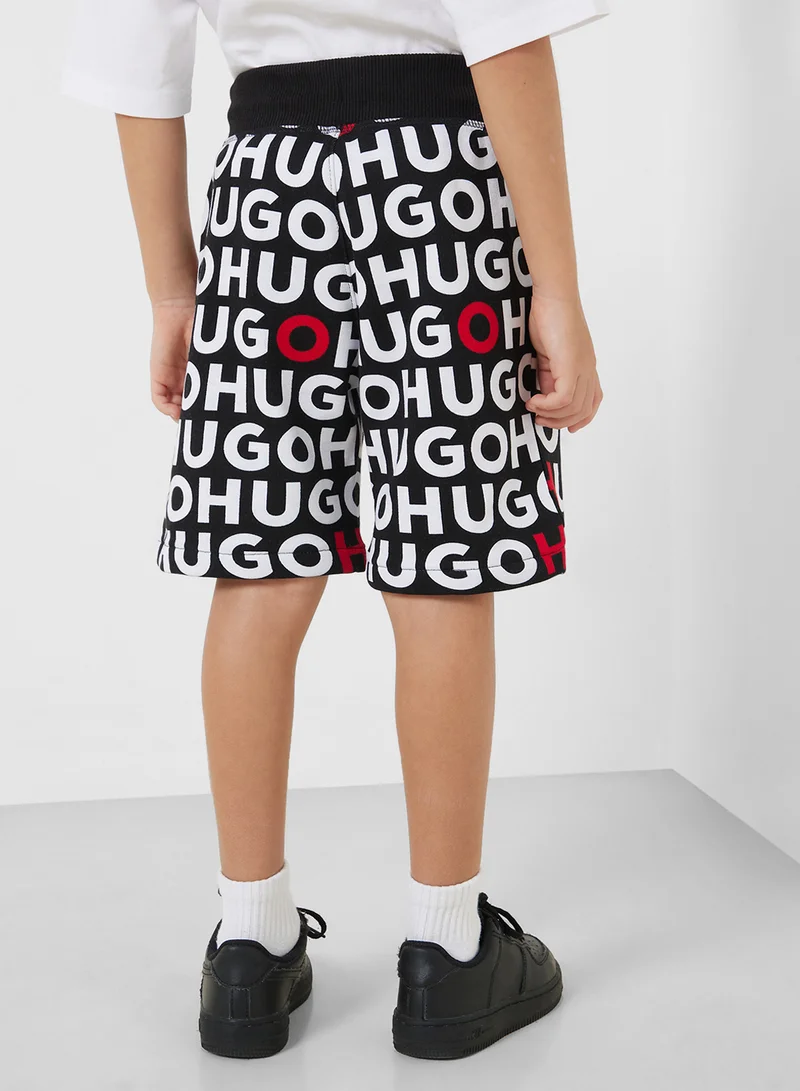 HUGO Kids Logo Aop Shorts