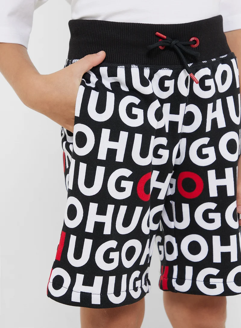 HUGO Kids Logo Aop Shorts