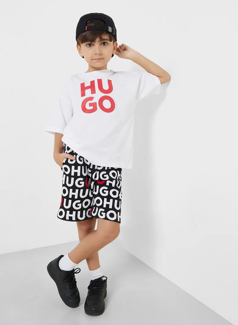 HUGO Kids Logo Aop Shorts