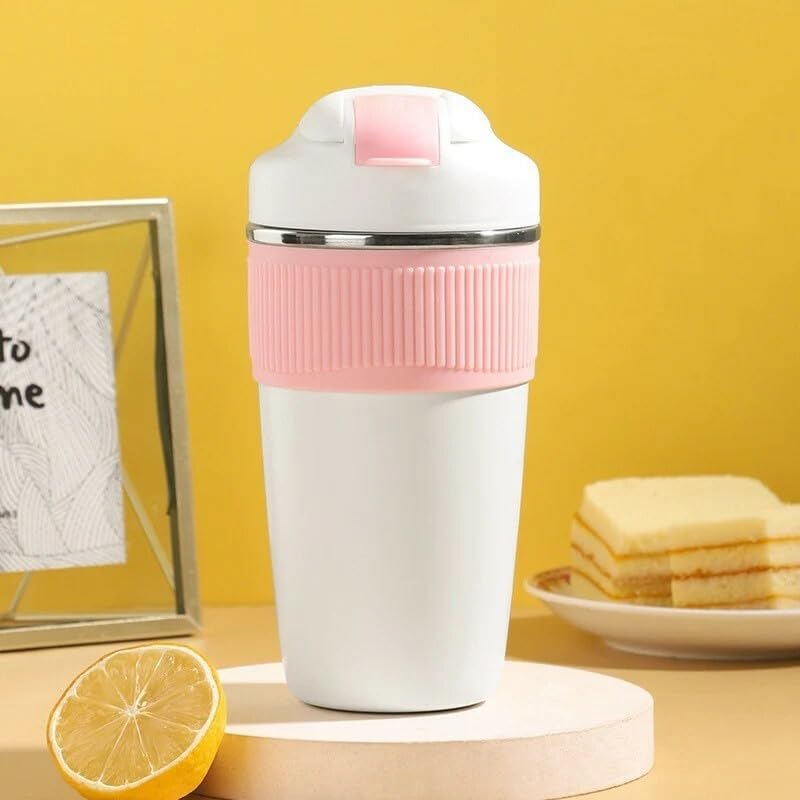 daiDokoro Double Wall Insulated Leak Proof Travel Coffee Tumbler with Inbuilt for HotCold Drinks 480 ML Cherry Blossom - Image 1