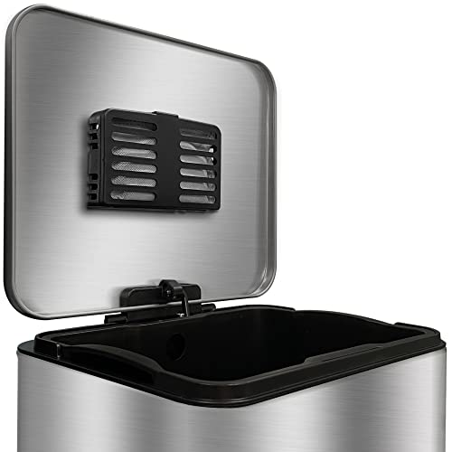 Shurex Trash Can Deodorizer Kit Stick-On Activated Carbon Odor Eliminator for Large Trash Cans, Indoor Kitchen Compost bins, Big Step or Touchless Sensor Garbage Cans (2 Black Kits) - Image 3