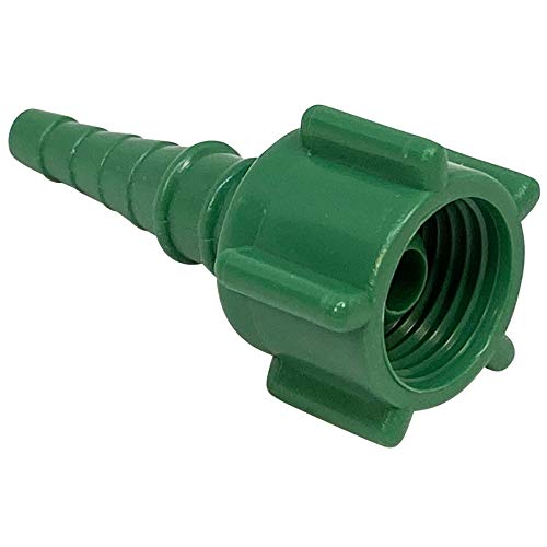 Westmed #0409 Swivel Barb Nipple Nut (Christmas Tree) Green Oxygen Tubing Connector - Pack of 5 - Image 2