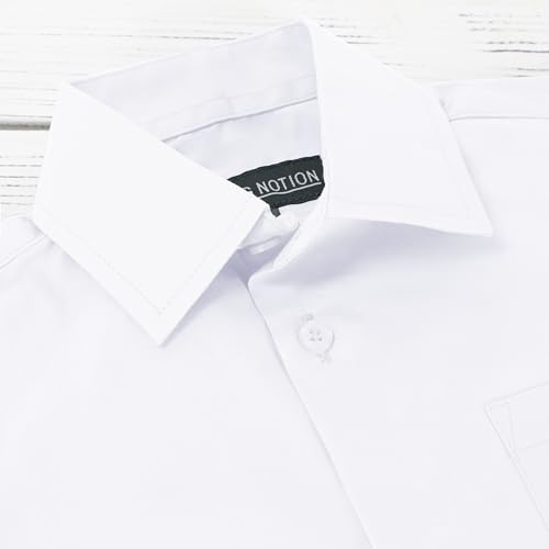 Spring Notion Big Boys' Long Sleeve Dress Shirt 14 White - Image 4