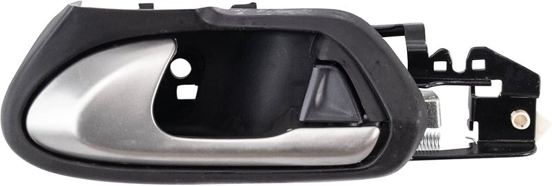 TRQ Left Interior Door Handle Black Housing With Silver Lever Drivers Side Compatible with 2006-2011 Honda Civic - Image 1