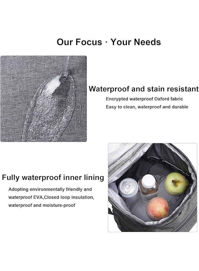 LINJIE Cooler Backpack Leakproof Insulated Waterproof Backpack Backpack Cooler Lightweight Soft Beach Cooler Backpack for Men Women to Work/Lunch/Picnics/Camping/Hikin. - Image 3