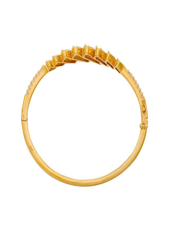 KUSHAL'S Fashion Jewellery White Gold Plated Zircon Kada for Women with Secure Lock, Festive & Special Occasion Jewellery - 457721 - Image 4