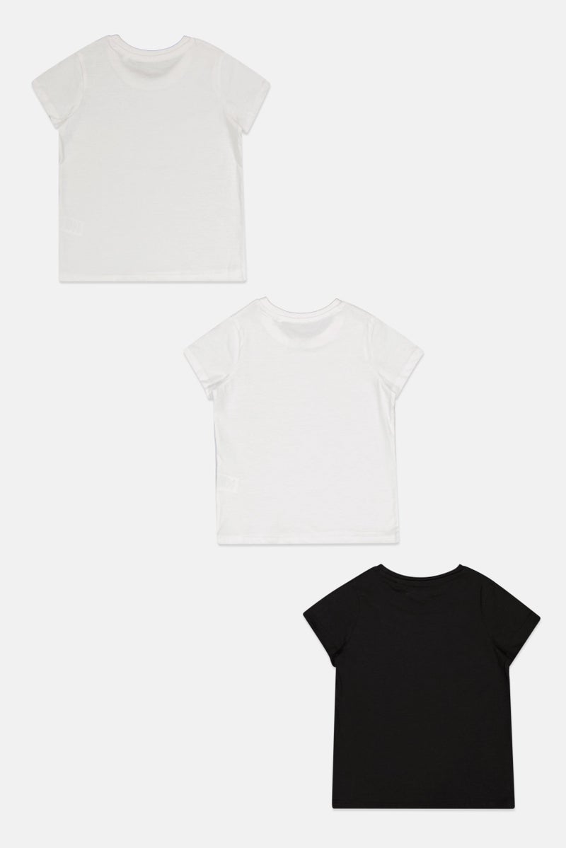 English Laundry Toddlers Boy 3 Pcs Short Sleeves Plain T-shirt, Multicolor - Image 3