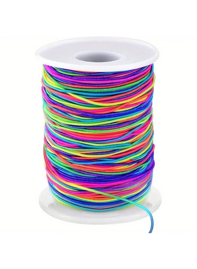 Vibrant Rainbow Color 1mm Elastic Bracelet String 164 Feet Long For Jewelry Making - Image 3